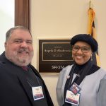 President/Steward Robert Odom and Second Vice President/Chief Steward Renee Rawls at MD Senator Angela Alsobrooks office.
